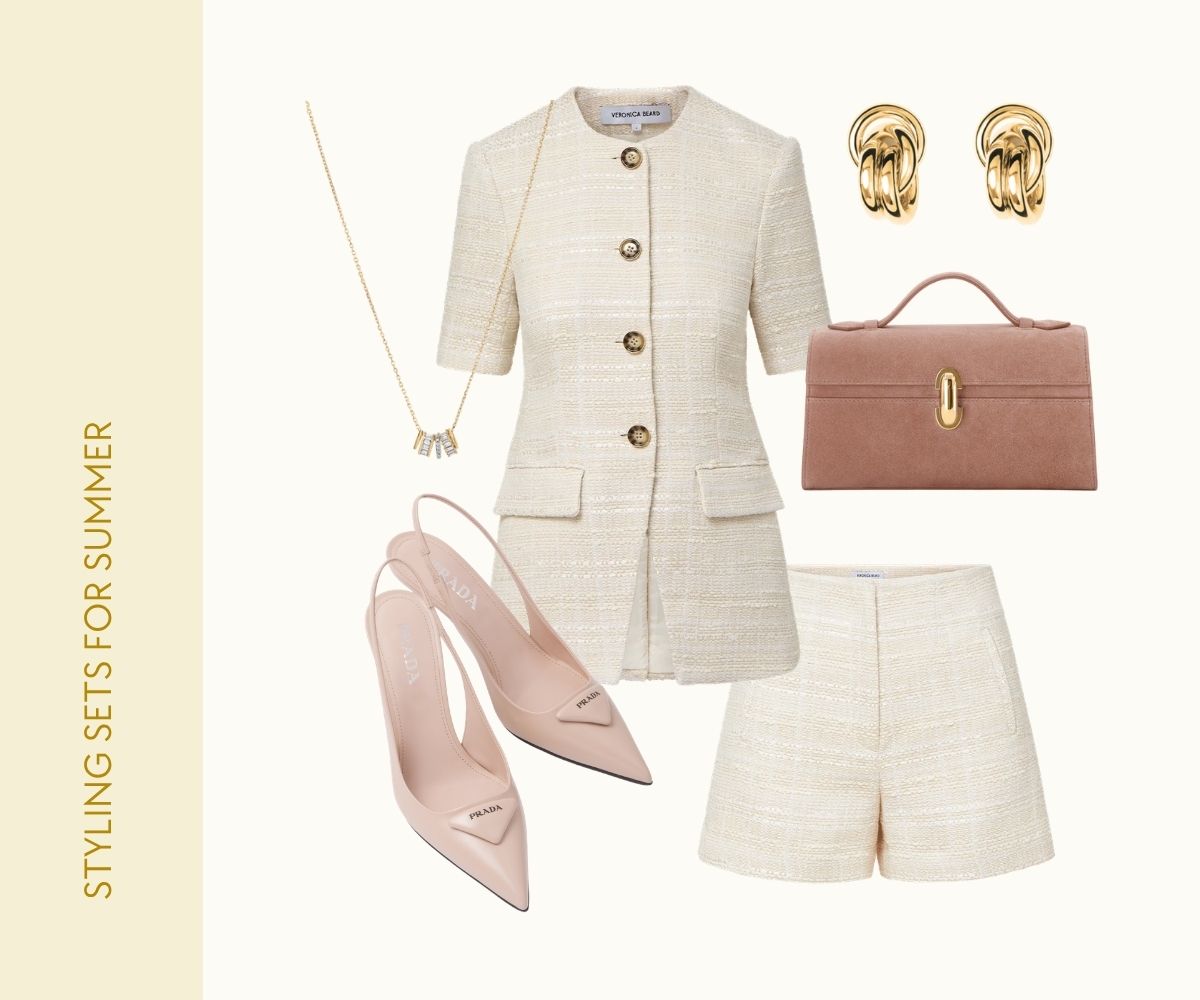 Styling sets for summer collage.