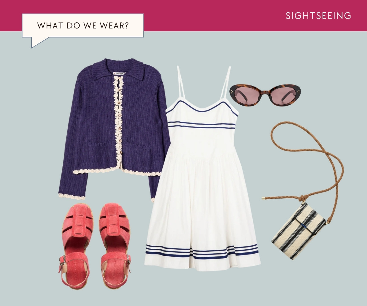 What to Wear: Sightseeing collage.