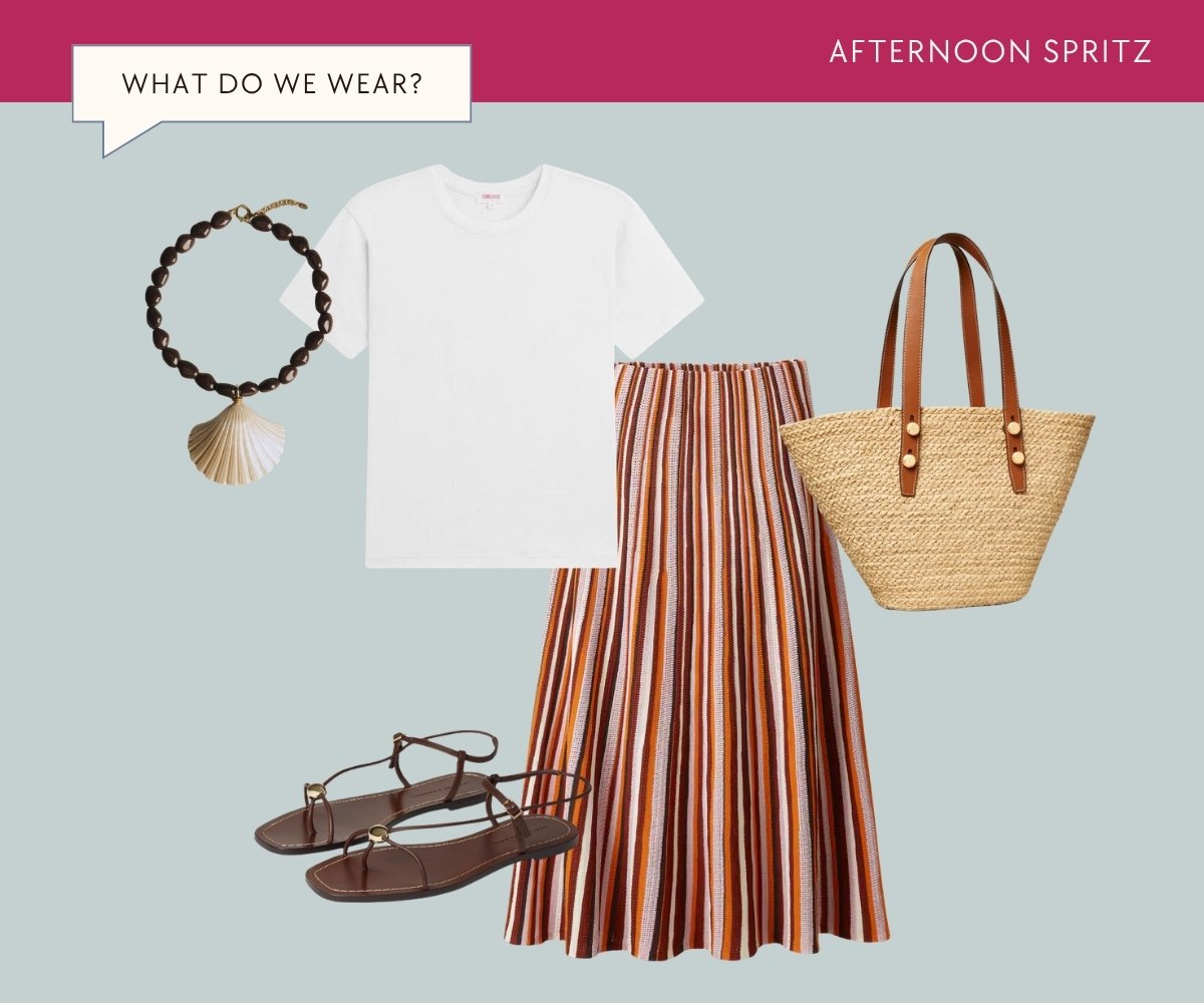 What to wear: afternoon spritz collage.