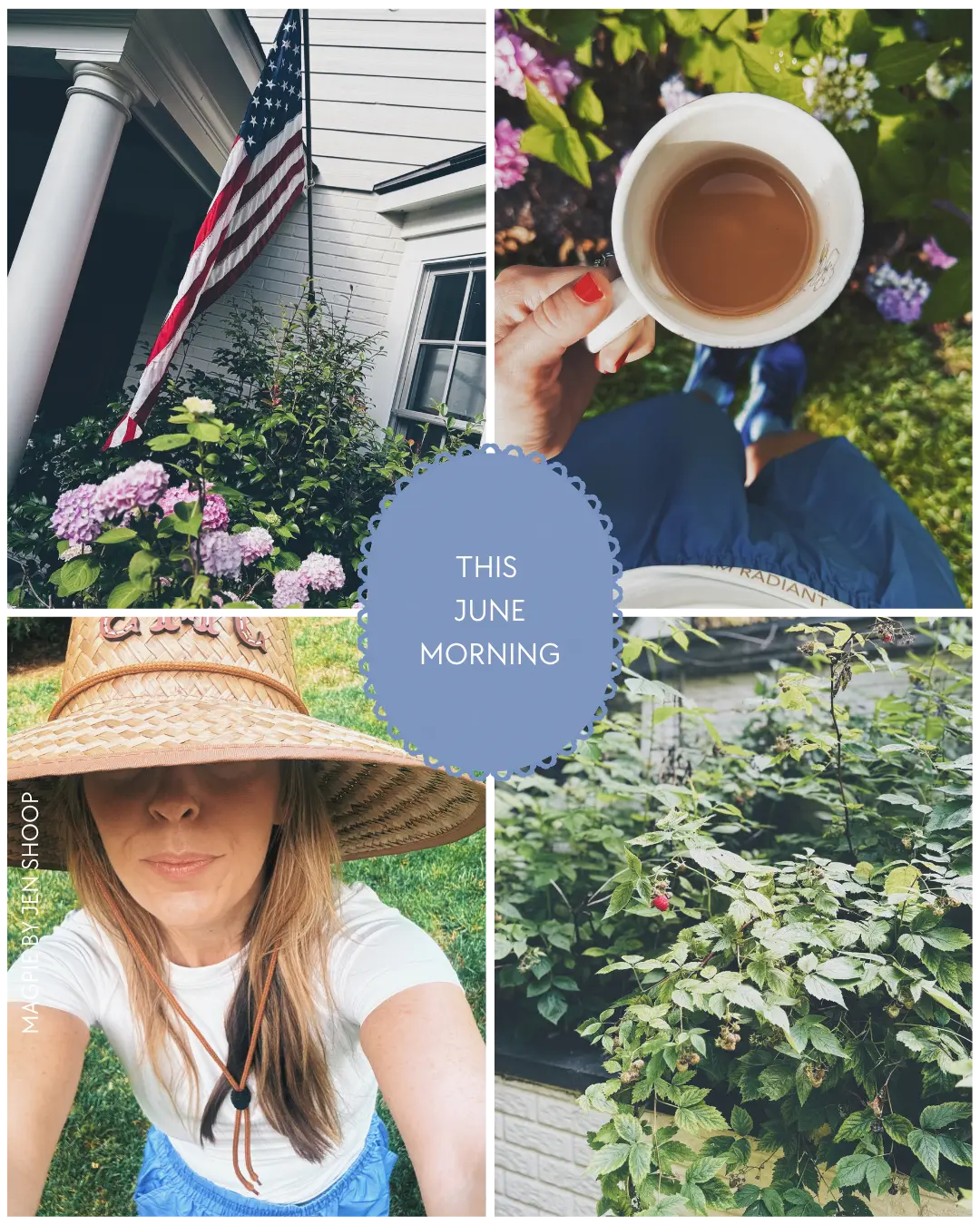 June summer morning collage
