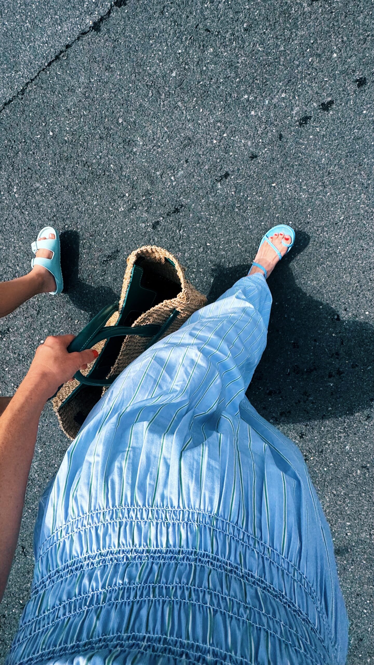 blue sandals 