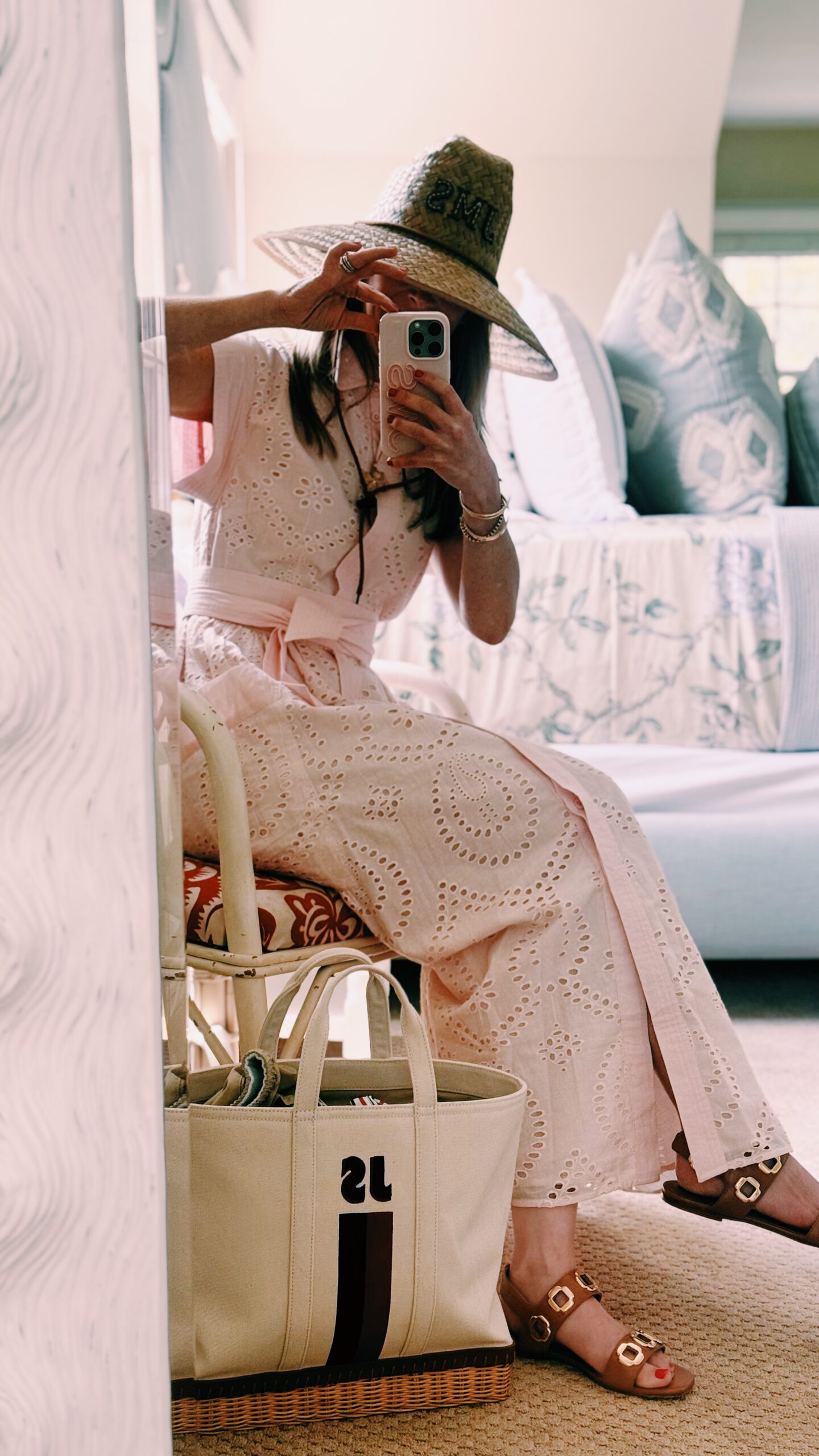 Pink eyelet dress 