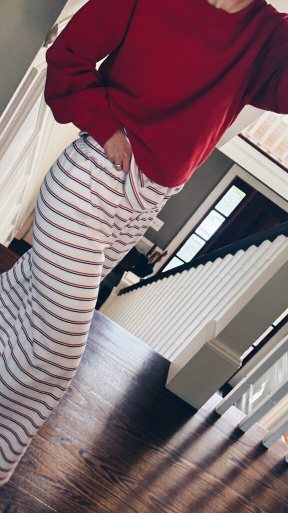 red crewneck 