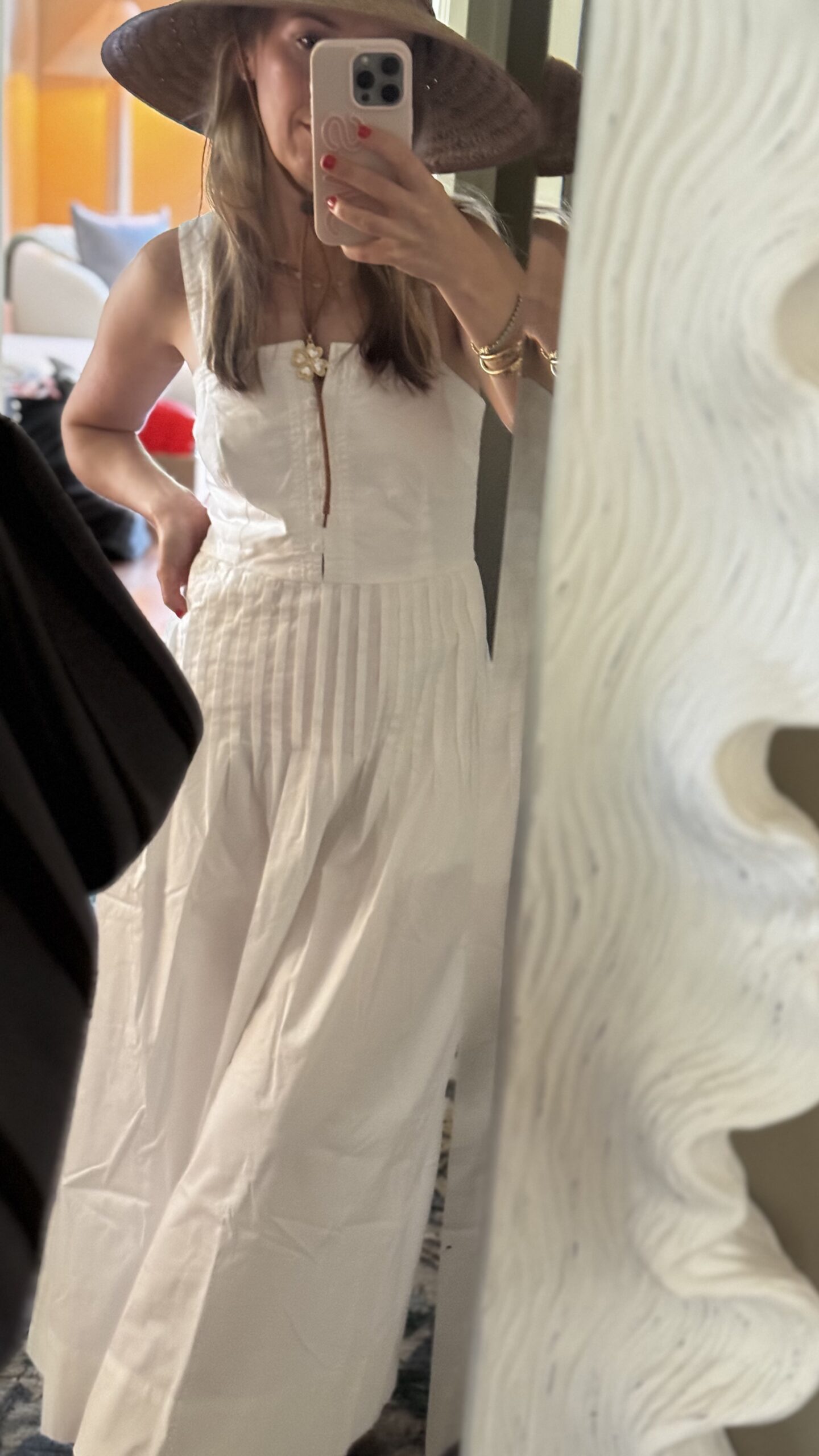 white poplin midi dress 