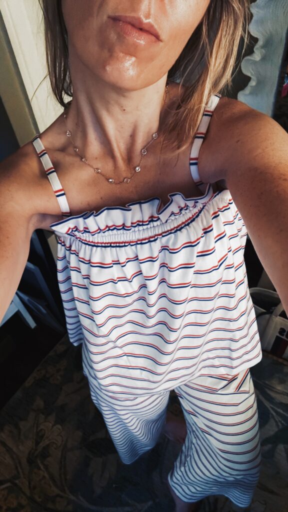 lake striped pj set 