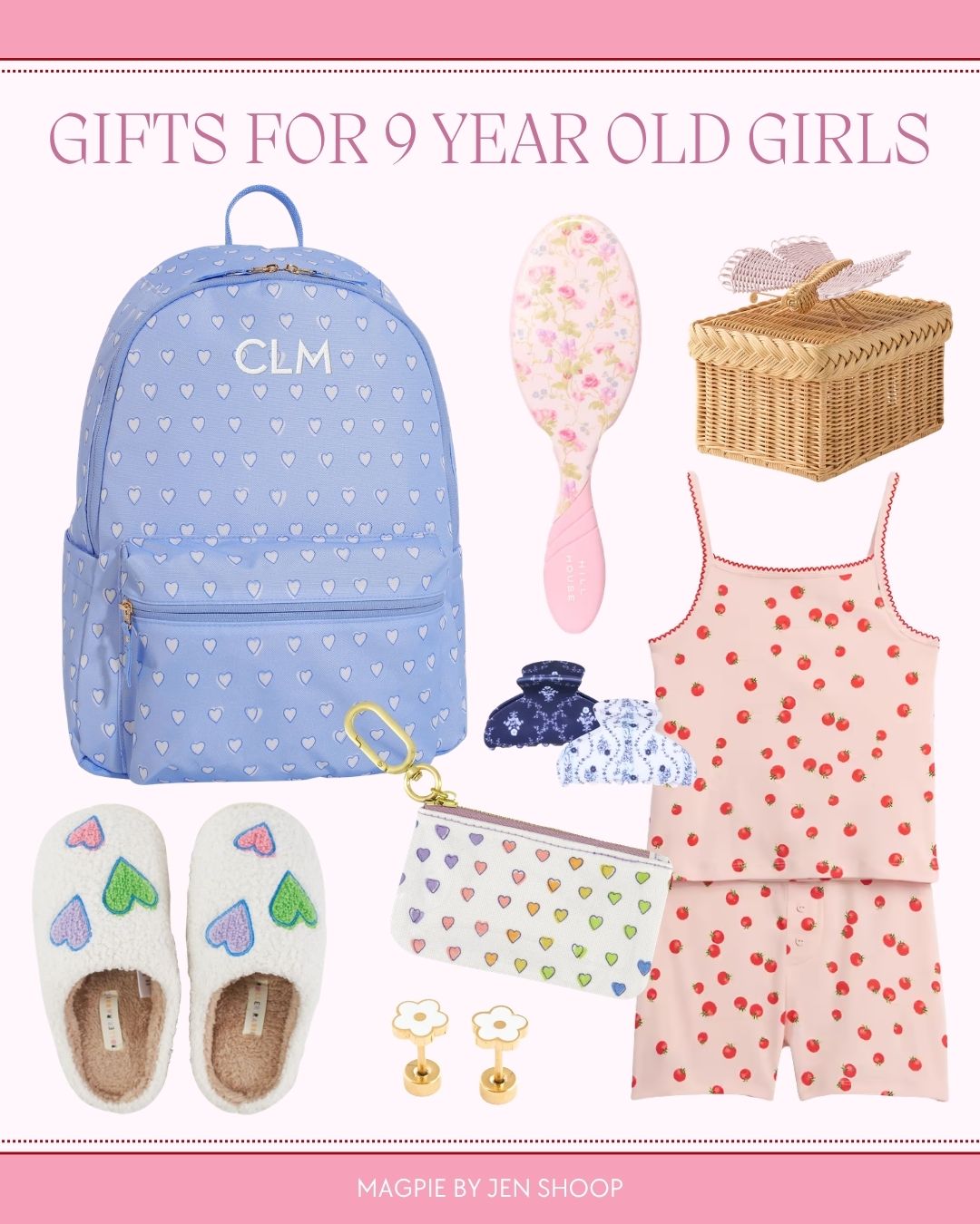Gifts for 9 year old girls collage. 