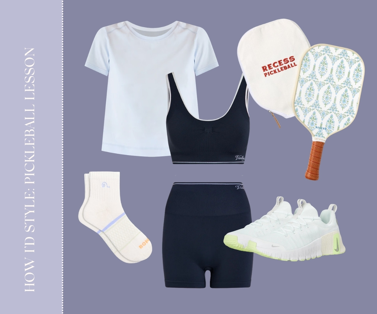 How I'd style: pickleball lesson collage.