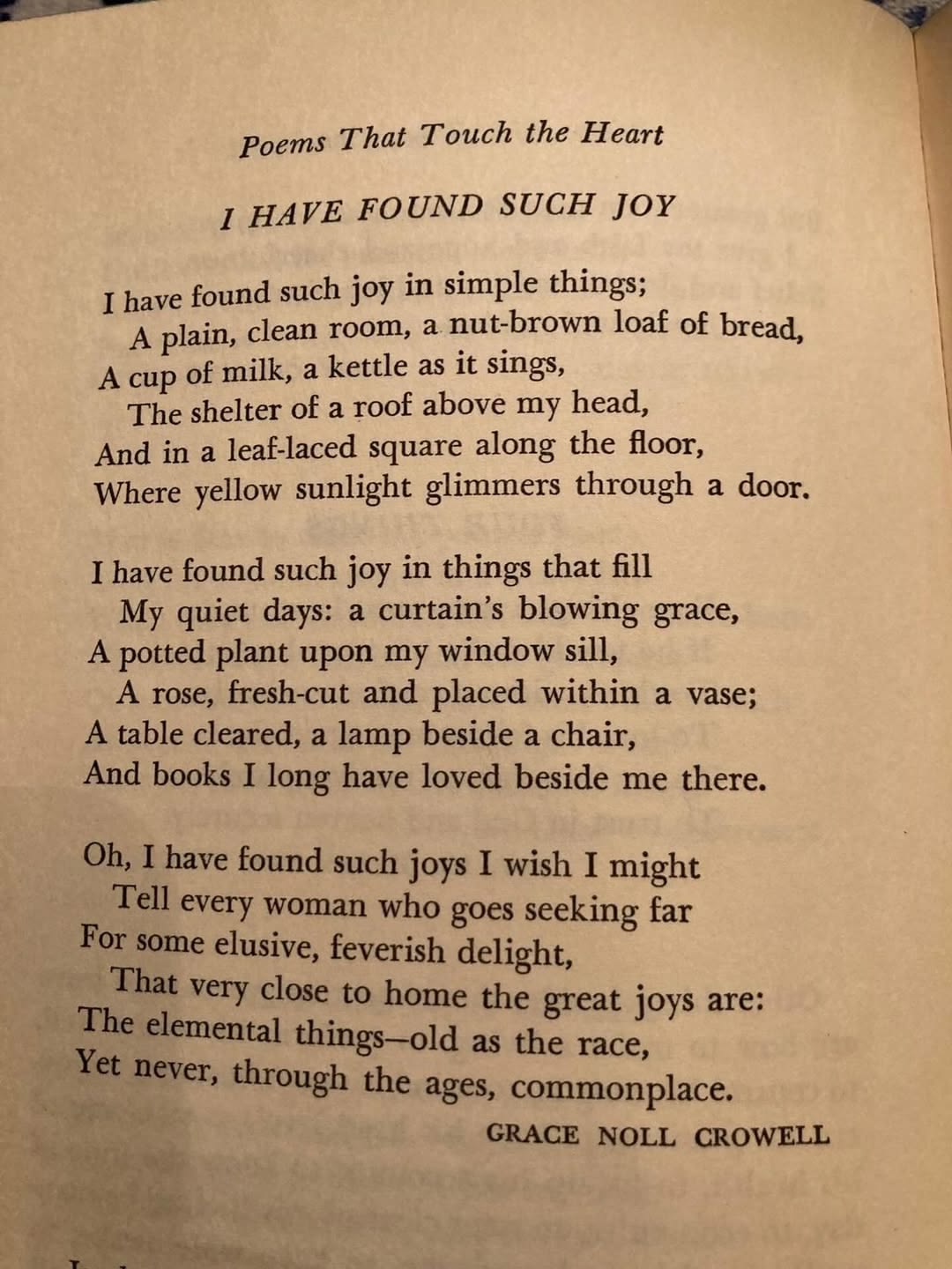 I have found such joy