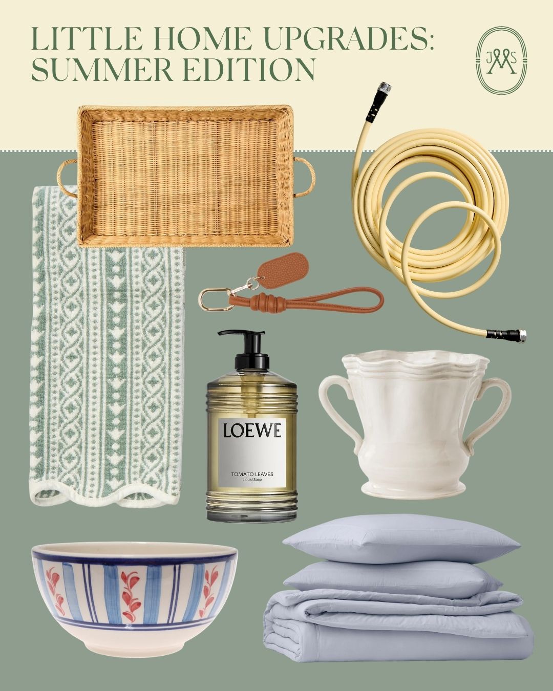 Little home upgrades: Summer edition collage. 