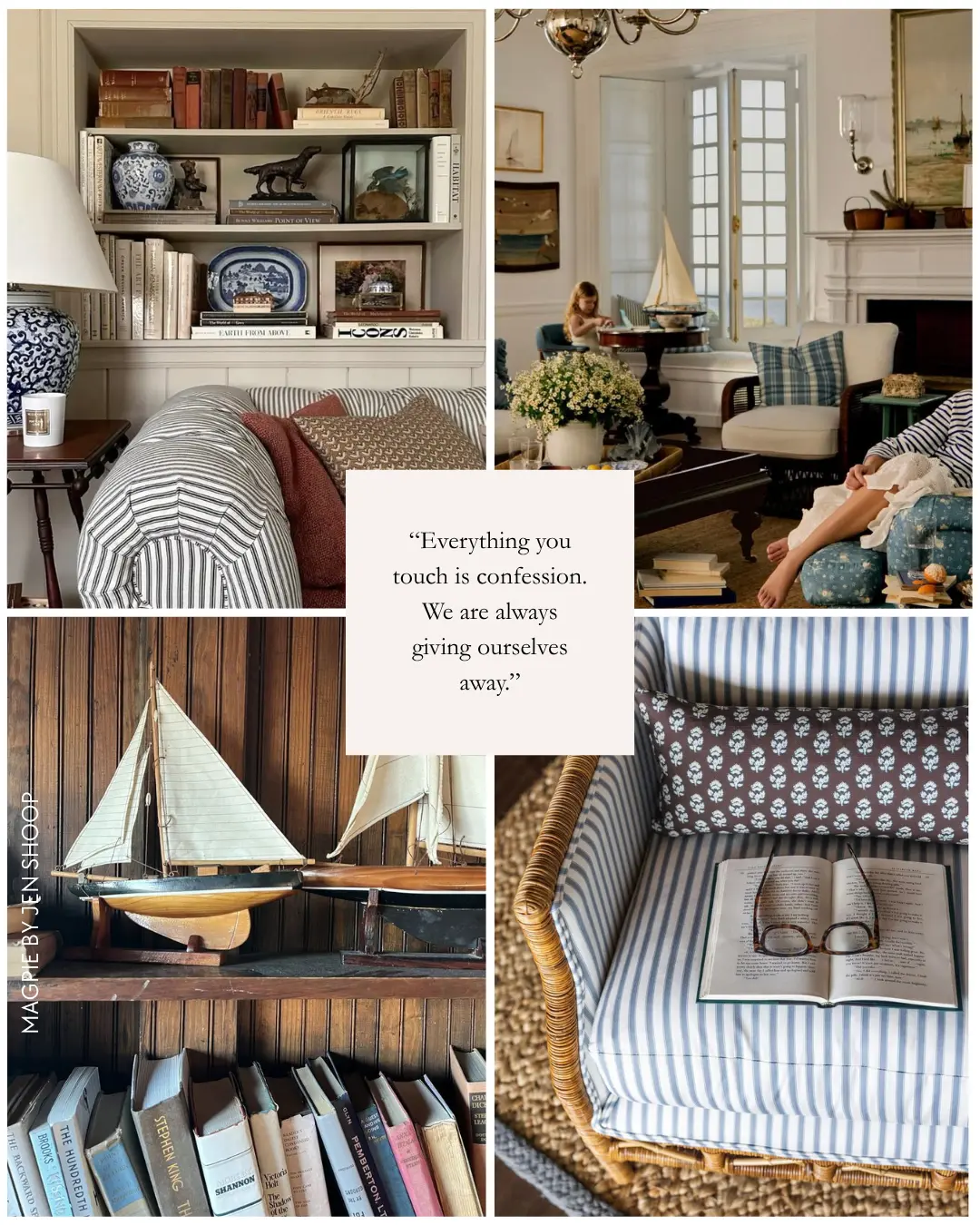 Living room confessional by Jen Shoop