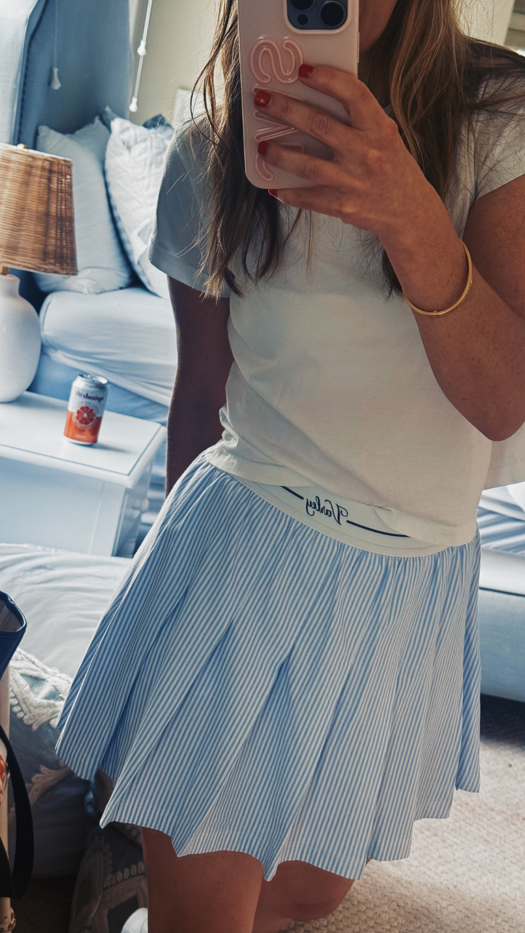 pinstripe skirt