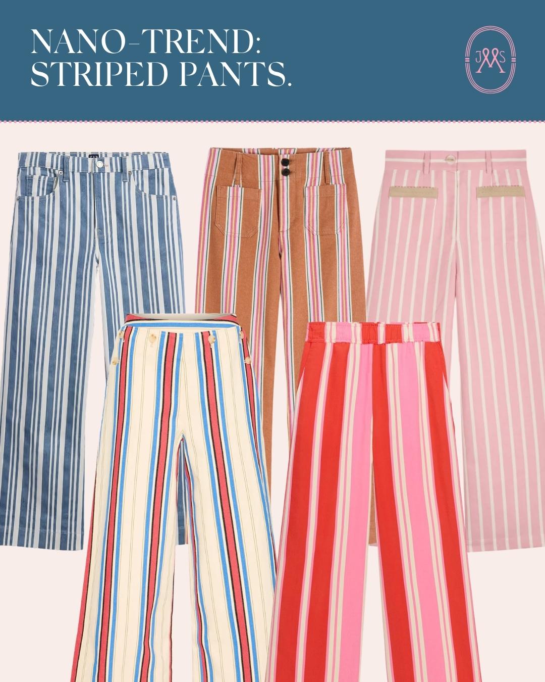 Nano-trend: Striped pants collage.