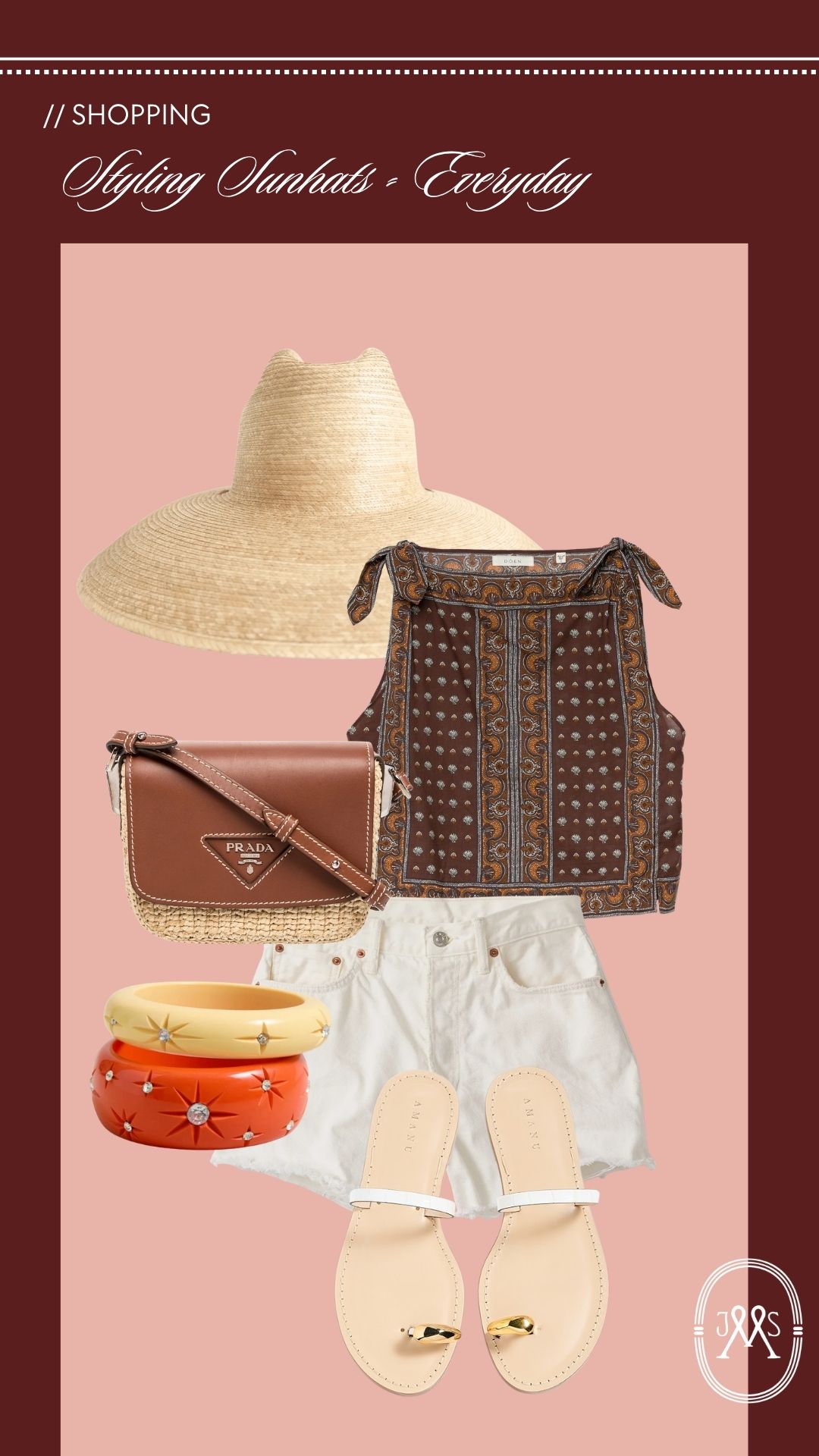 Styling a sunhat with everyday clothes