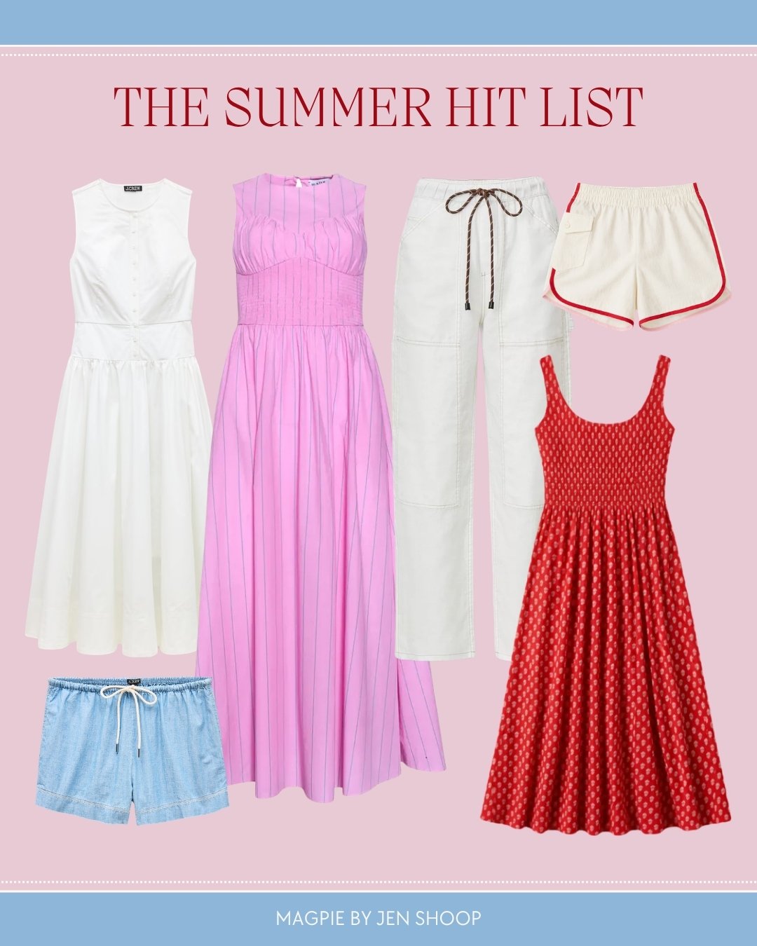 The summer hit list collage. 