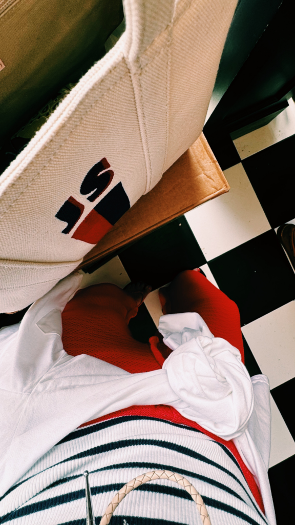 red cropped pants