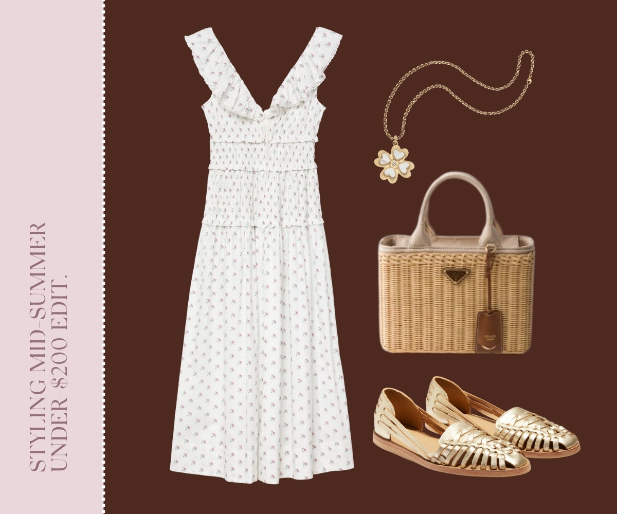 Styling mid-summer footwear refresh collage.