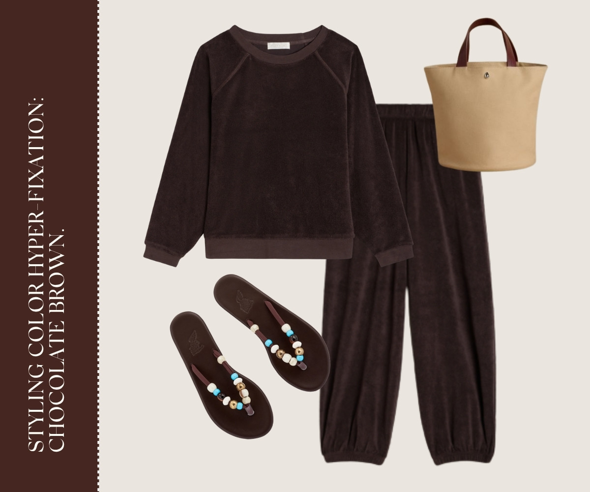 Styling color hyper-fixation: chocolate brown collage.