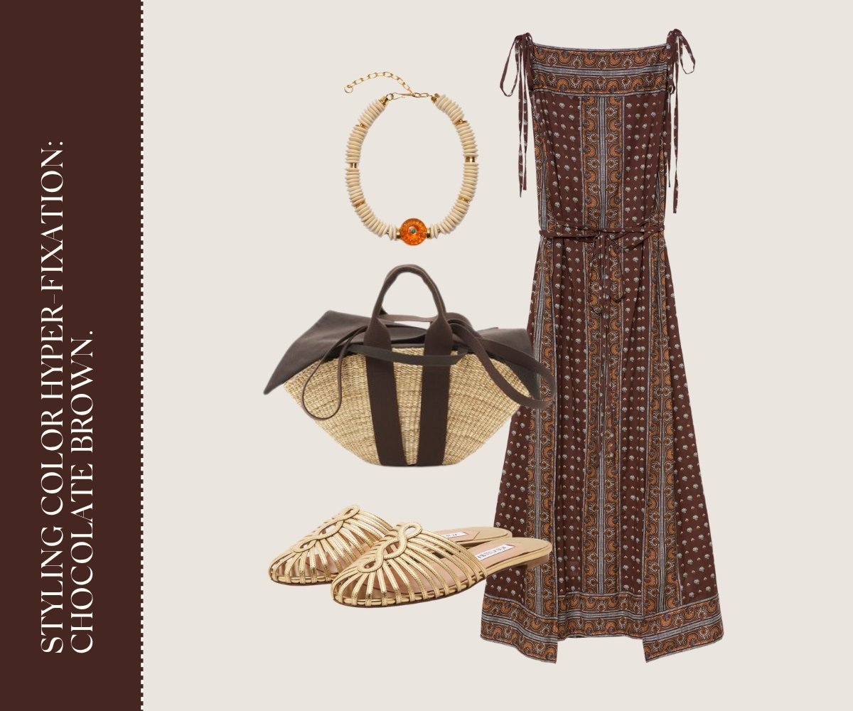 Styling color hyper-fixation: chocolate brown collage.