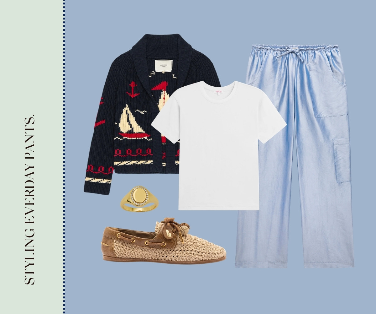 Styling everyday pants collage.