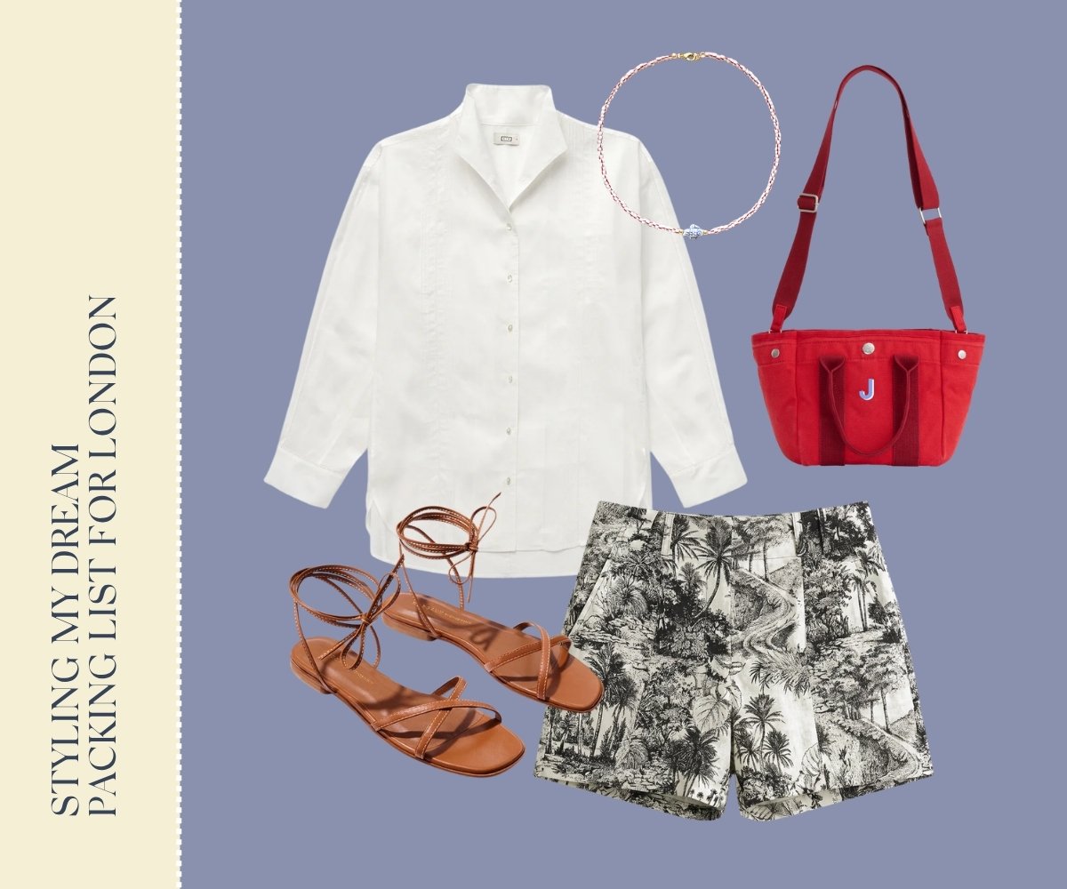Styling my dream packing list for London collage.