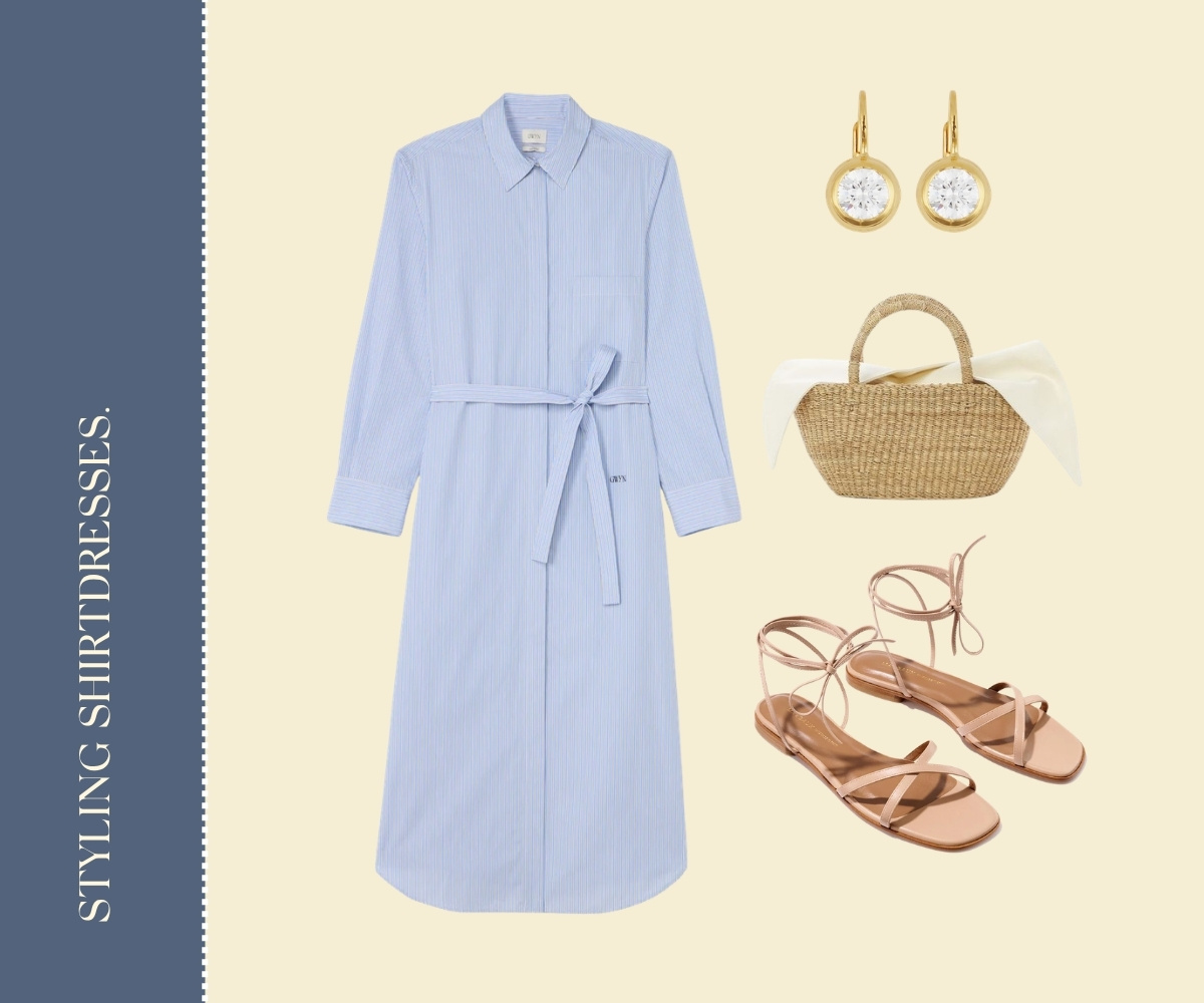 Styling shirtdresses collage. 