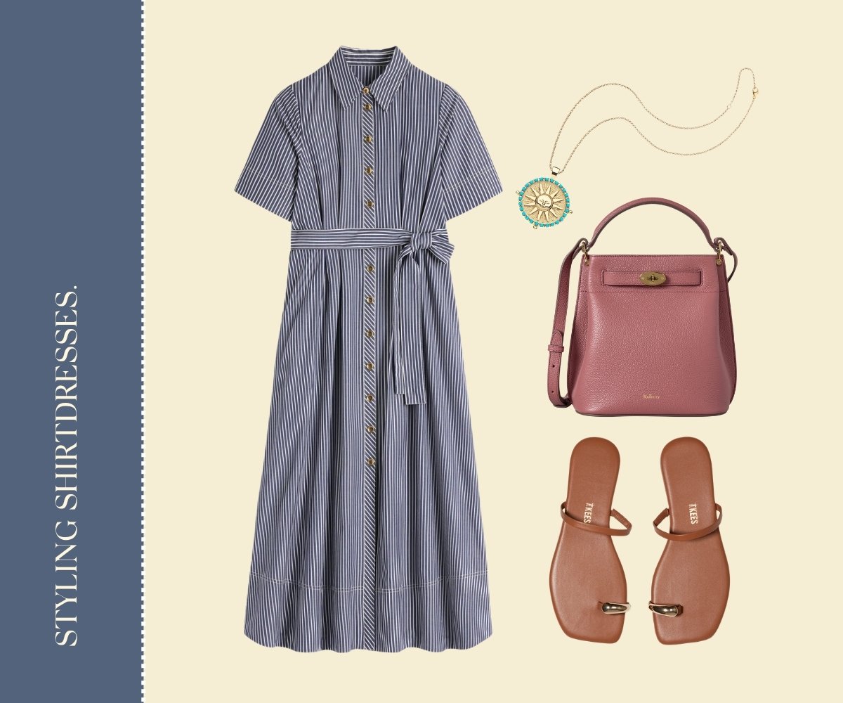 Styling shirtdresses collage. 