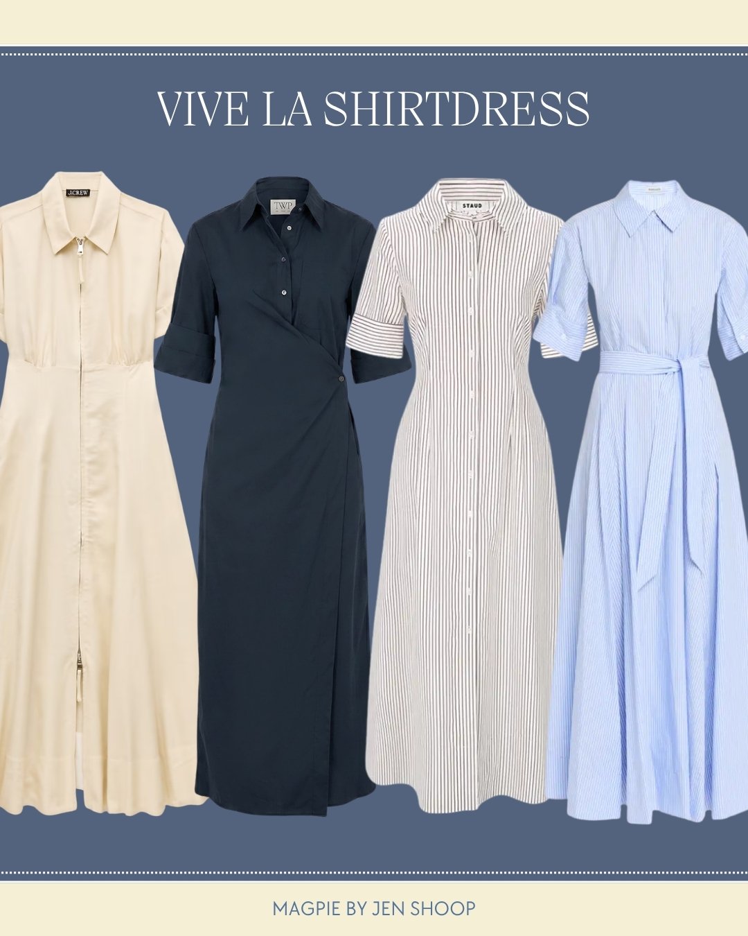 Vive la shirtdress collage.