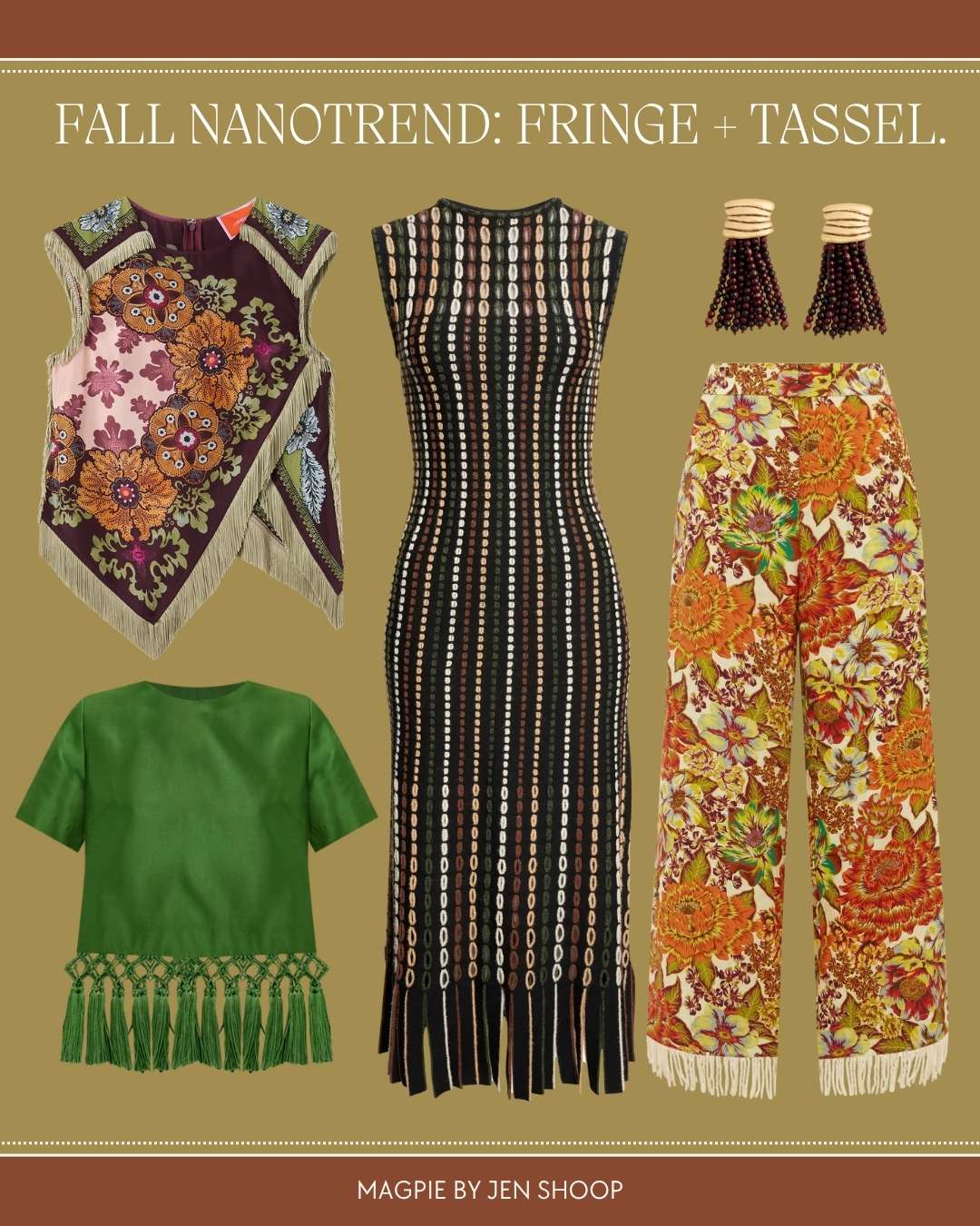 Fall nanotrend: Fringe + Tassel collage.