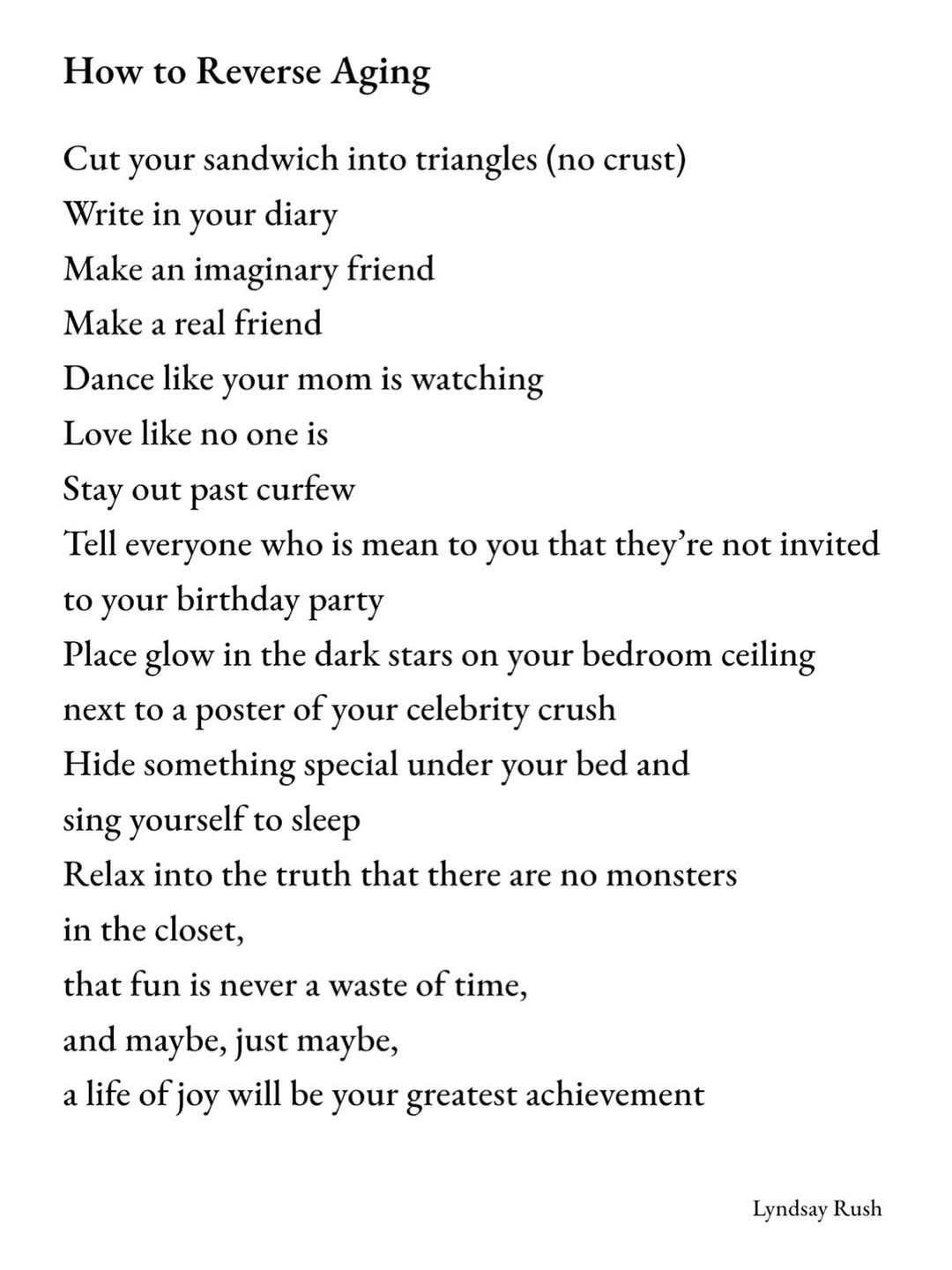 lyndsay rush poem