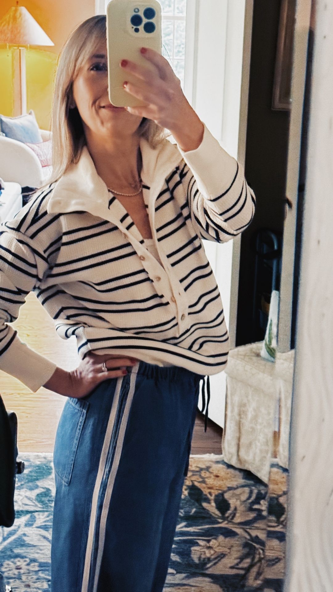 NEGATIVE waffle knit pullover 
