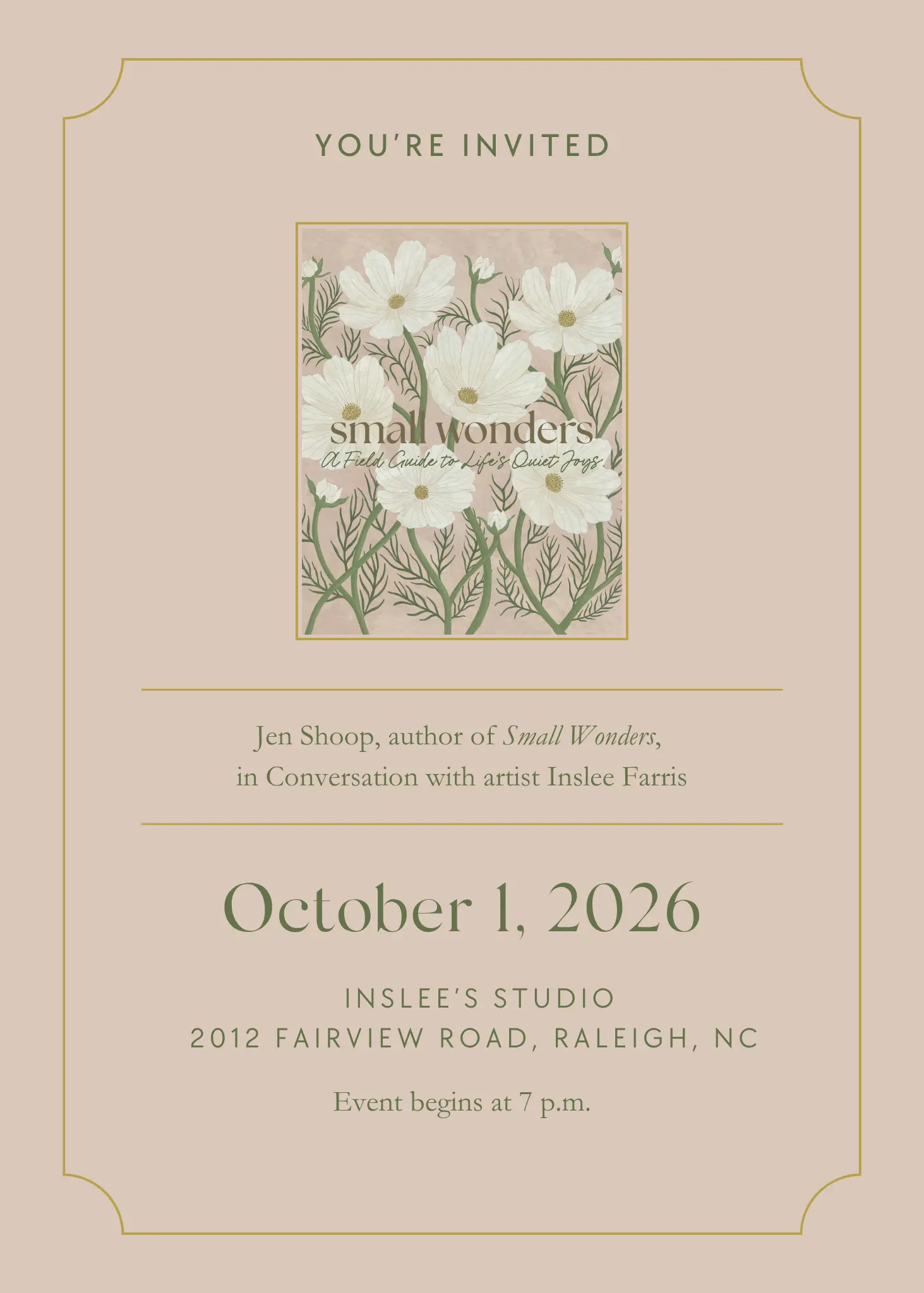 Jen Shoop Fall Book Tour Raleigh NC