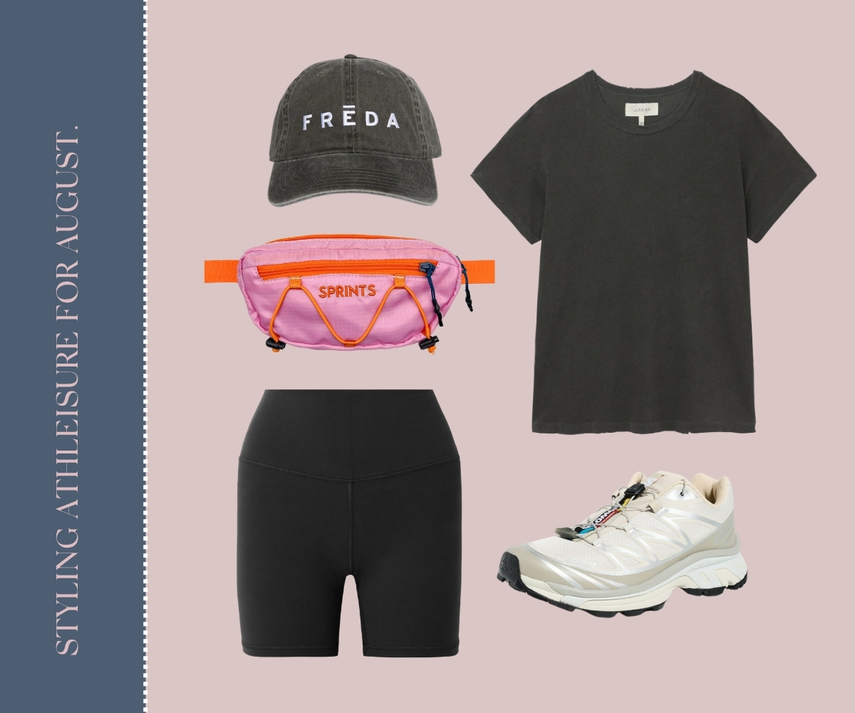 Styling athleisure for August collage. 