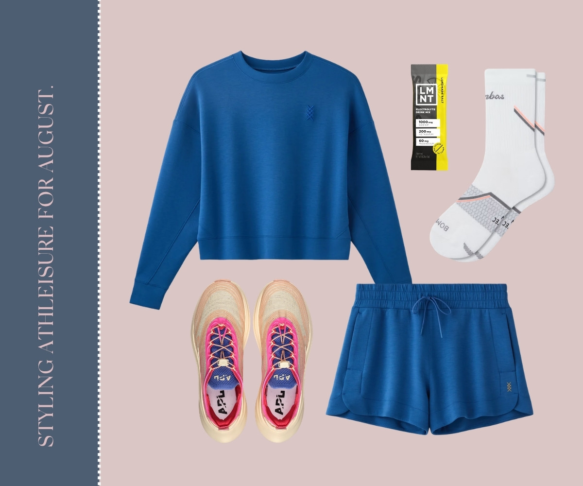 Styling athleisure for August collage. 