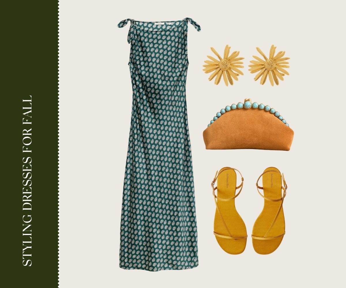 Styling dresses for fall collage.