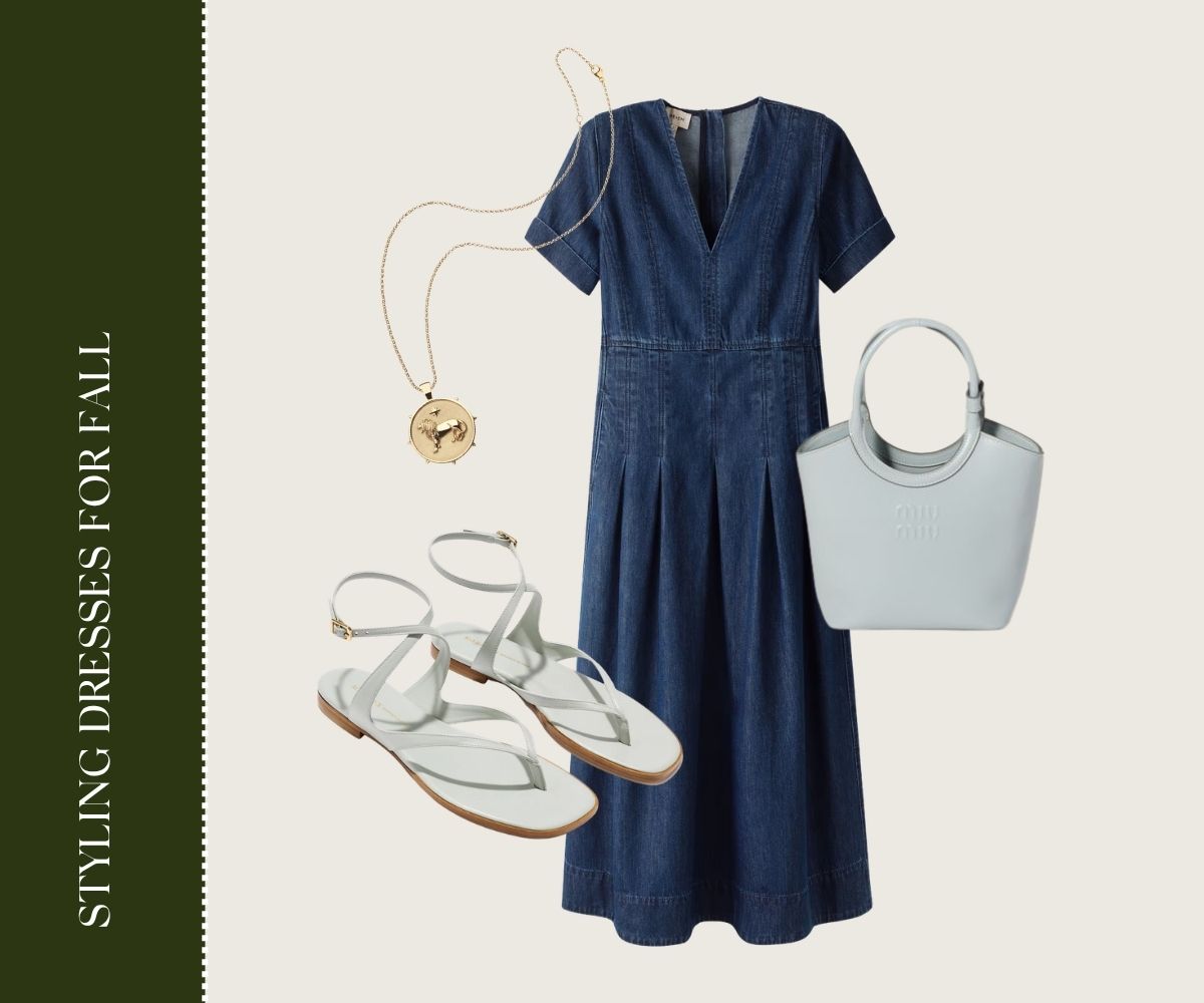 Styling dresses for fall collage.