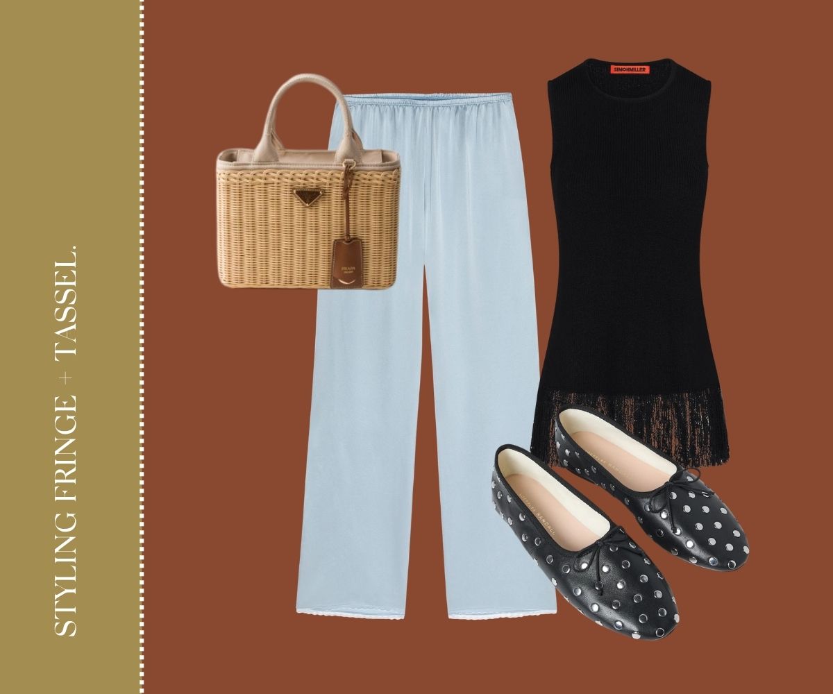 Styling fringe and tassel collage. 
