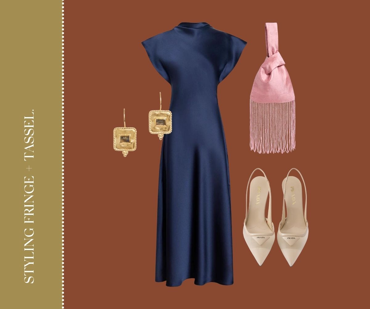 Styling fringe and tassel collage. 