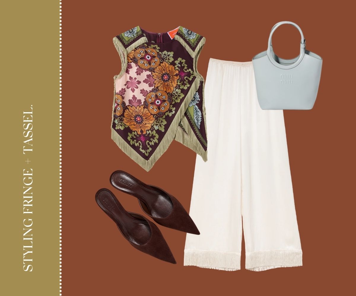 Styling fringe and tassel collage. 