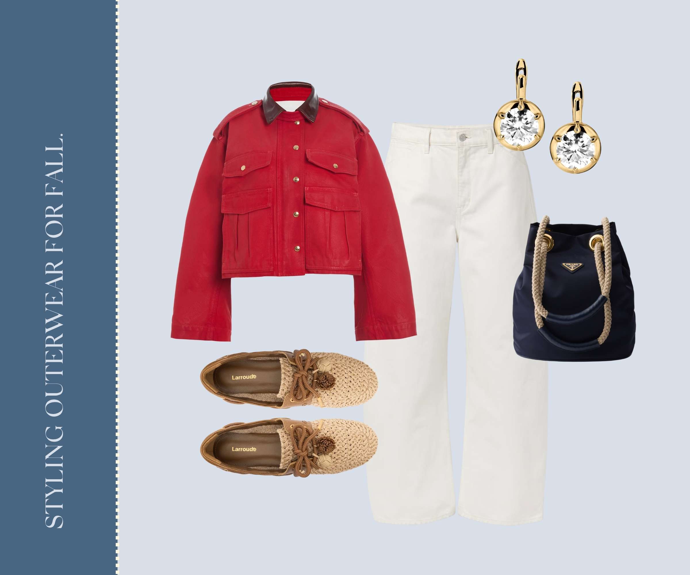 Styling outerwear for fall collage.