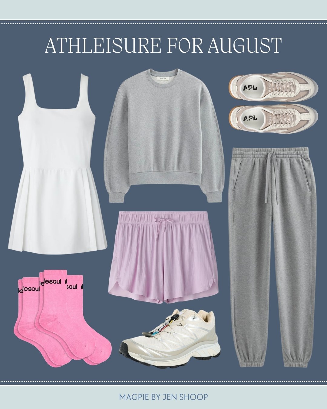 Athleisure for august collage. 