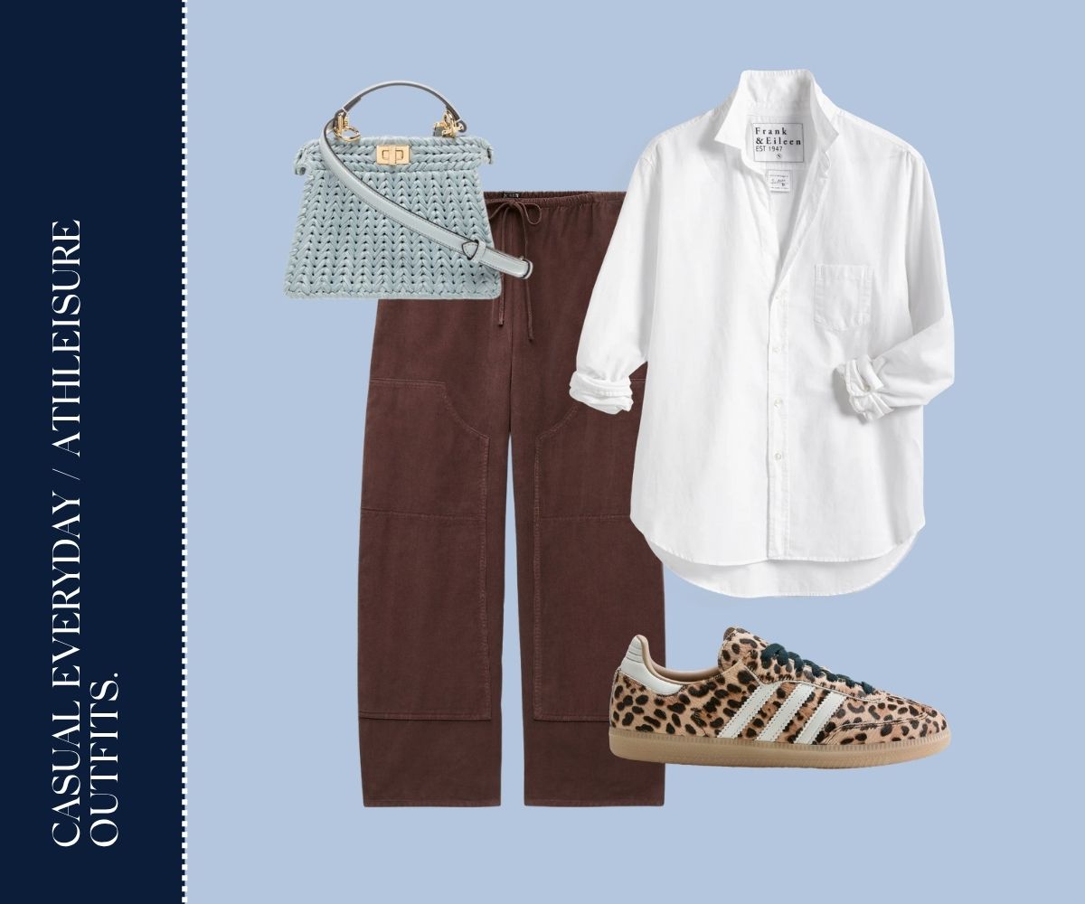 Casual everyday/athleisure for fall collage.