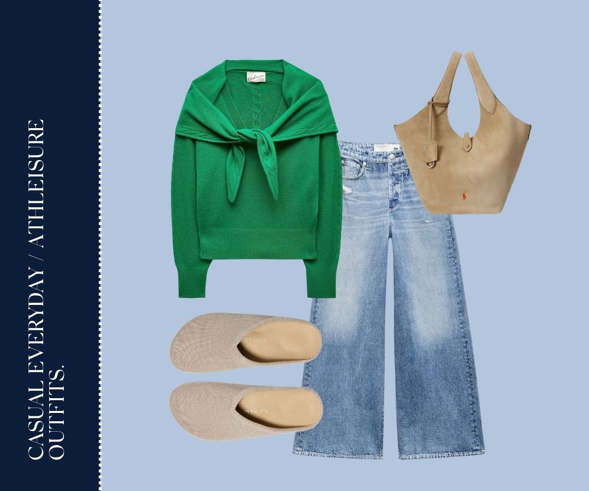 Casual everyday/athleisure for fall collage.