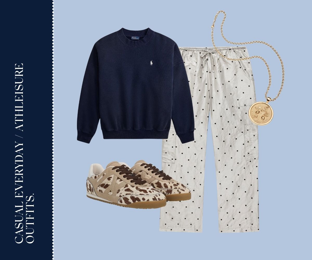 Casual everyday/athleisure for fall collage.