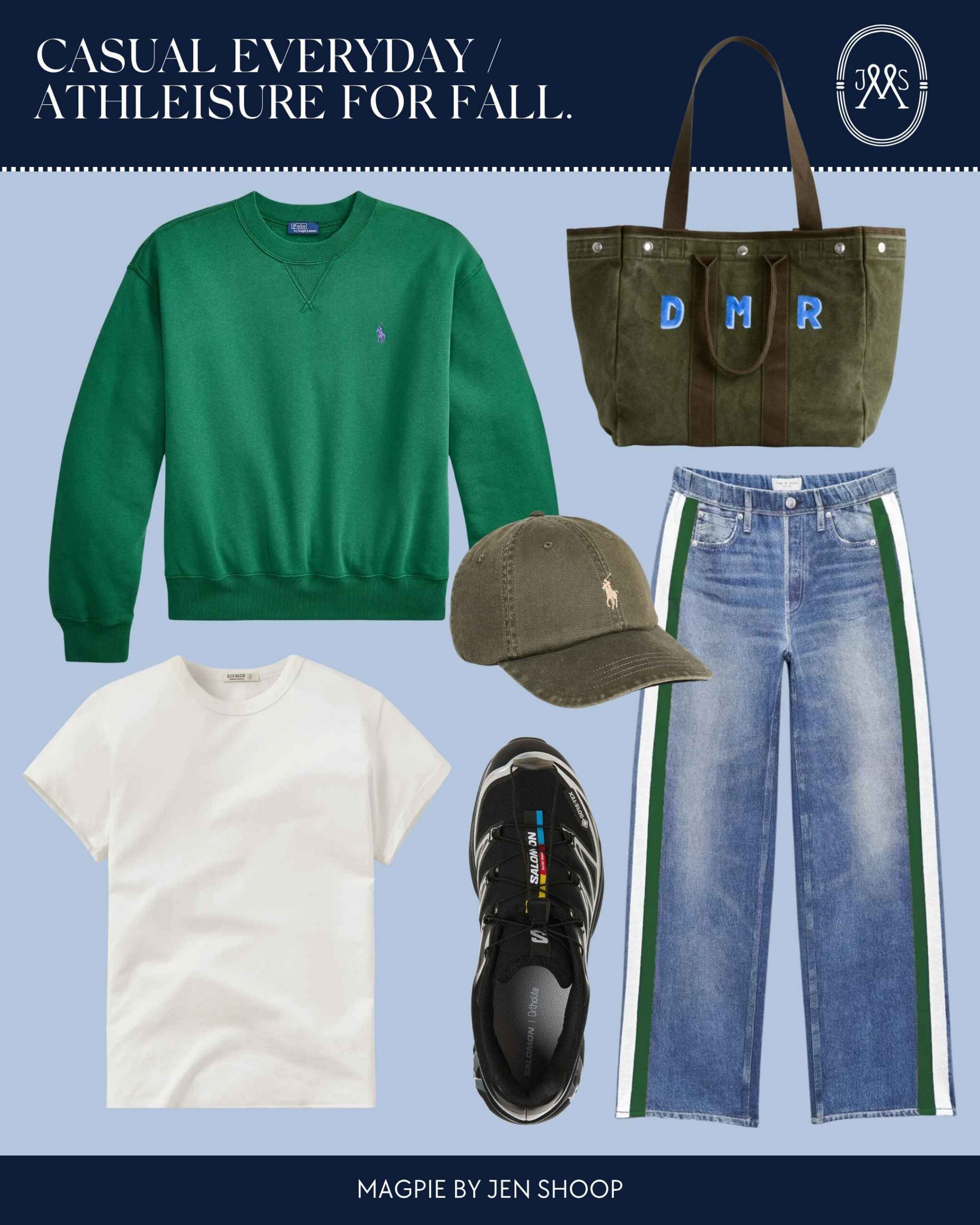 Casual everyday/athleisure for fall collage.