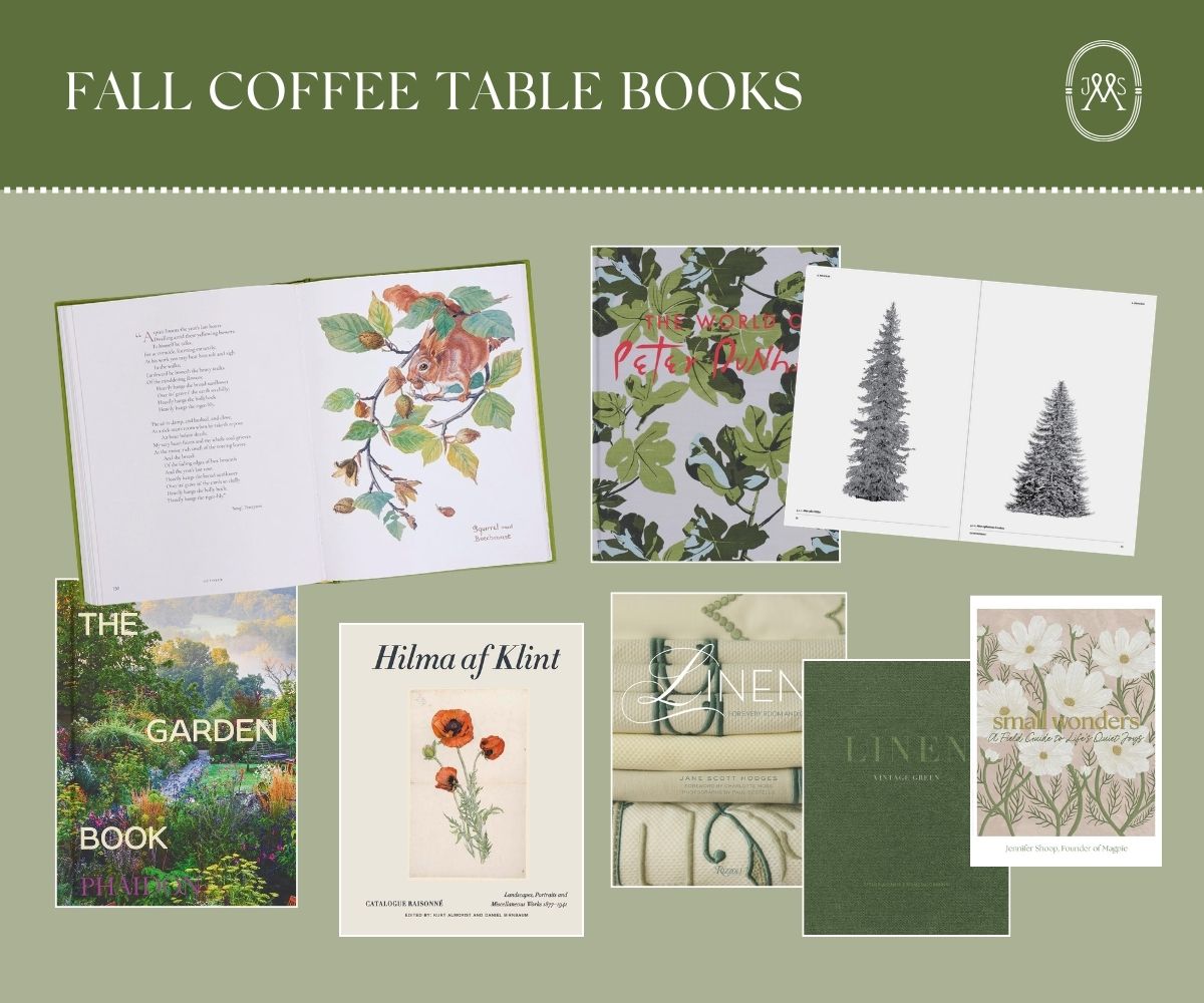 Fall coffee table books collage.