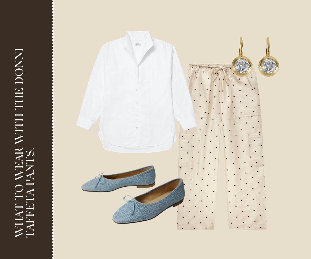 What to wear with the cadets poplin pants collage.