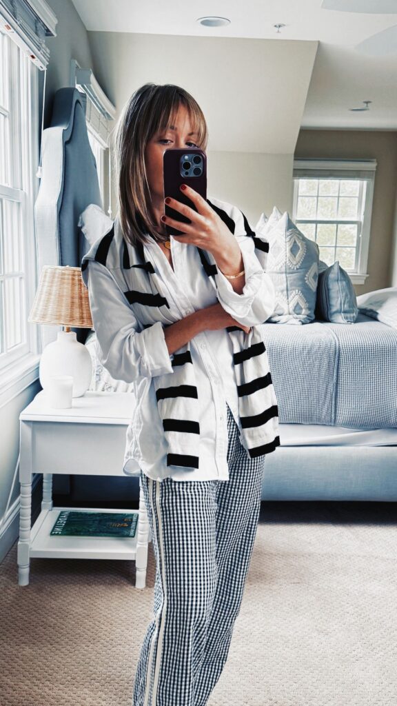 Gingham Striped Pants