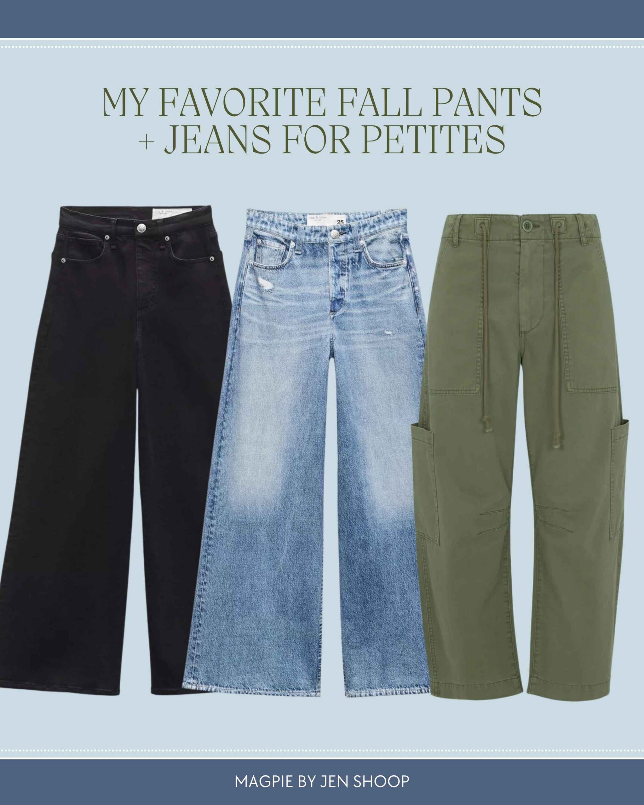 My favorite fall pants and jeans collage. 
