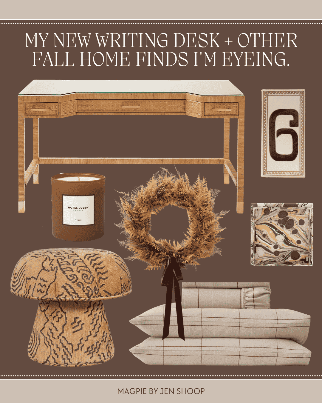 My new writing desk + other fall home finds I'm eyeing collage. 
