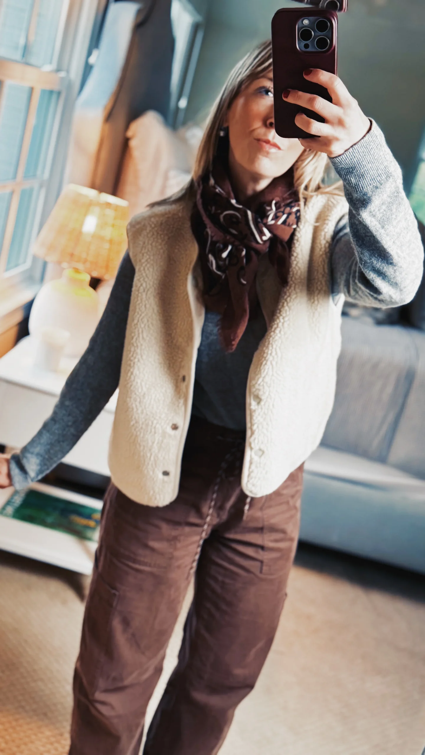 sherpa liner vest